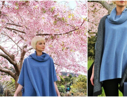 spring layering- style poncho- high neck